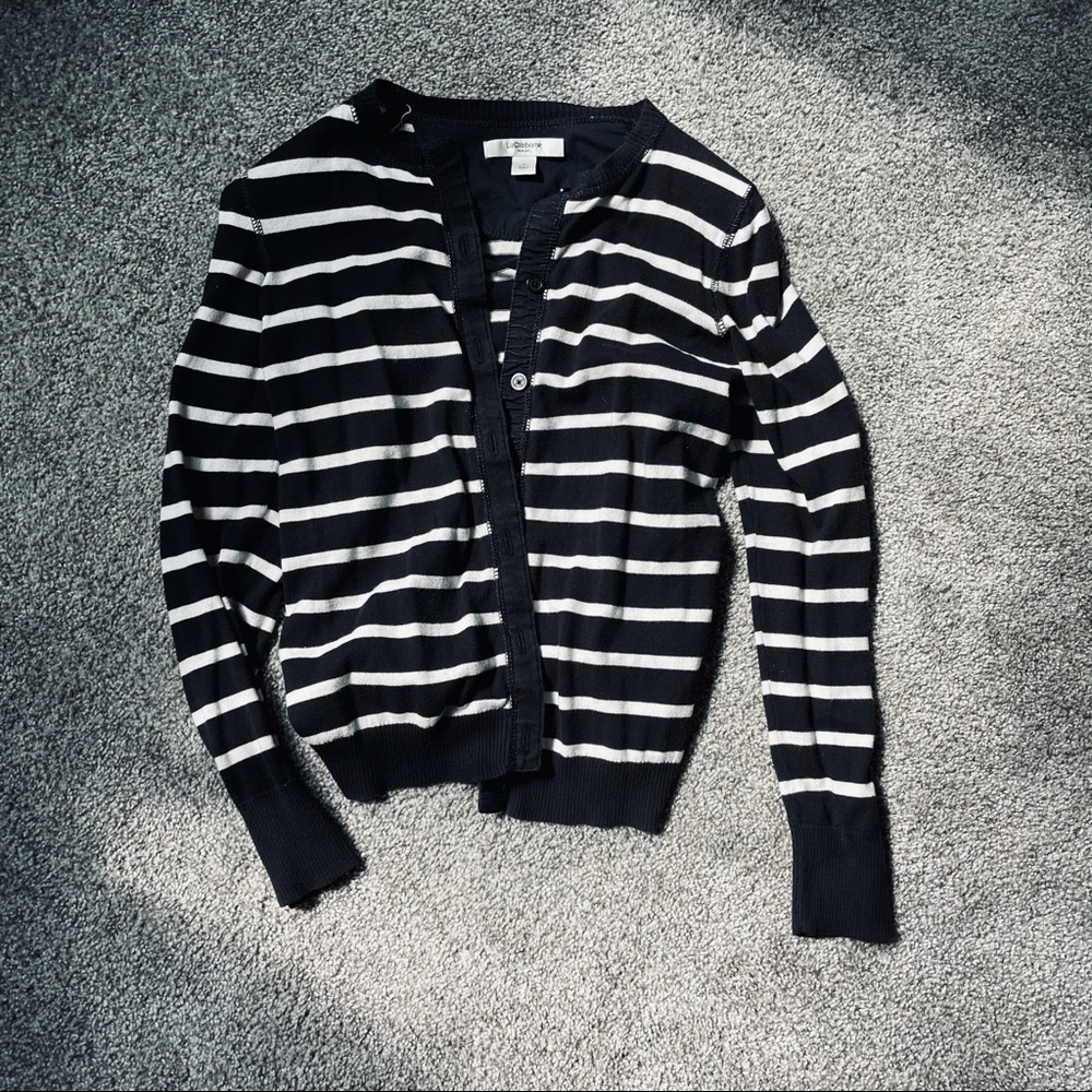 Small black and white sweater